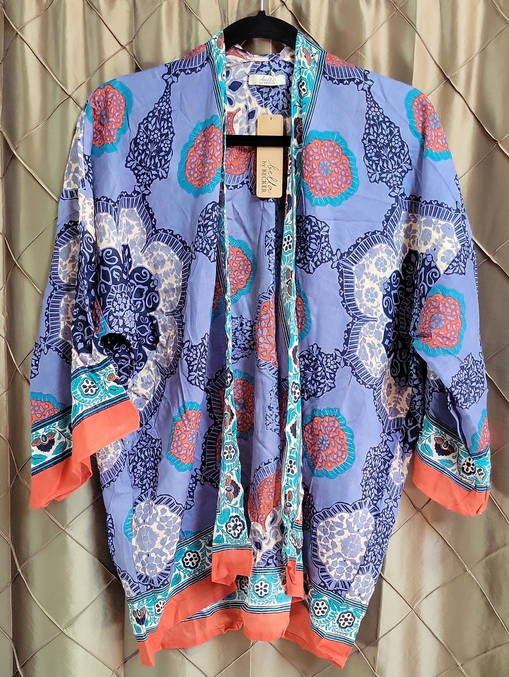 NWT- Bella by Becker Mandala Pattern Kimono Jacket
